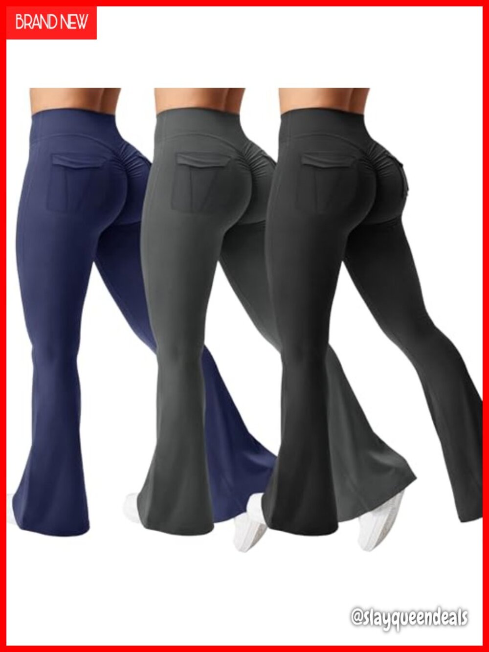 Women's Flare Leggings High Waisted Workout Yoga Pants with Pockets
